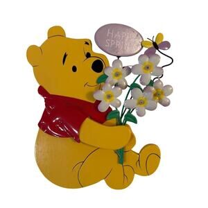 Vintage Disney Winnie the Pooh‎ LED Wall Decor Flowers Butterfly Metal 13"x10"